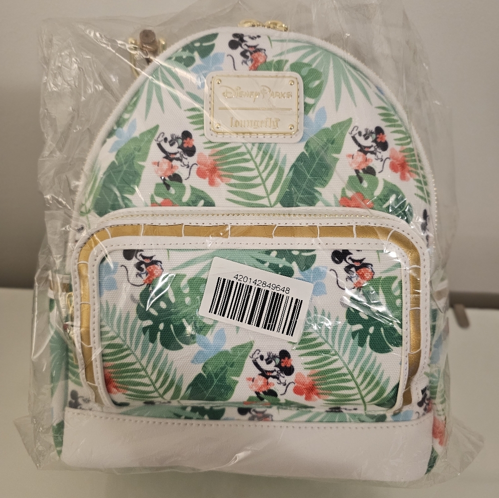 Disney Parks Loungefly Tropical Mickey Mini Backpack